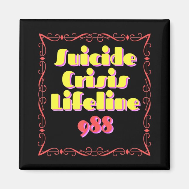 Imã 988 Suicide Crisis Lifeline 988  (Frente)