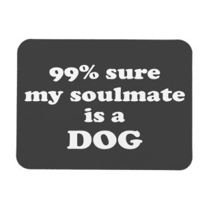 Ímã 99% certo meu soulmate é um cão - citações