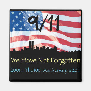 Imã 9/11 10o de aniversário WTC e a bandeira