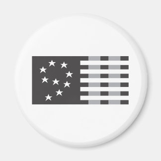 Imã 9-11 Logotipo comemorativo preto e branco