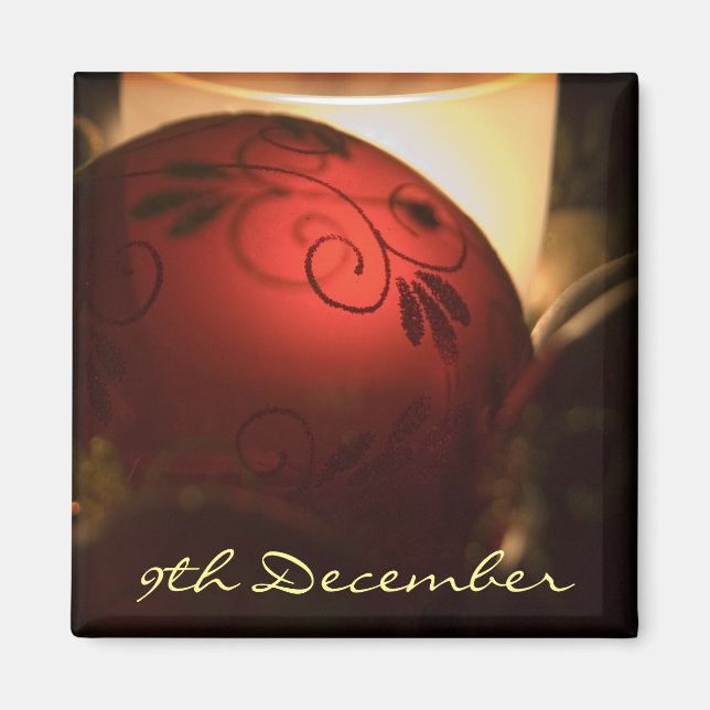Imã 9 de dezembro de Bauble ・ Magnet (Frente)