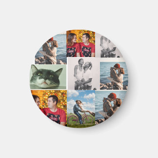 Imã 9 Photo Custom Personalized Collage