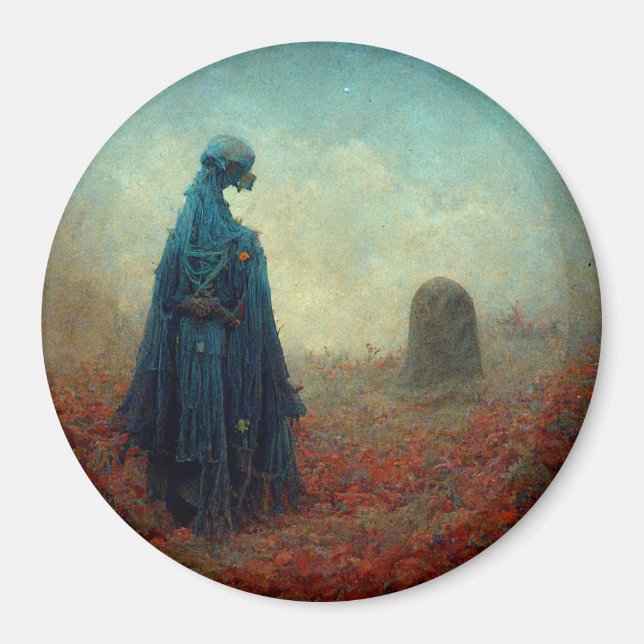 Imã A Alienígena Grave Surreal Sci-Fi Fantasy (Frente)