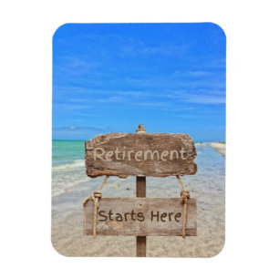 Ímã A Aposentadoria Começa Aqui! Praia da Ilha Sanibel