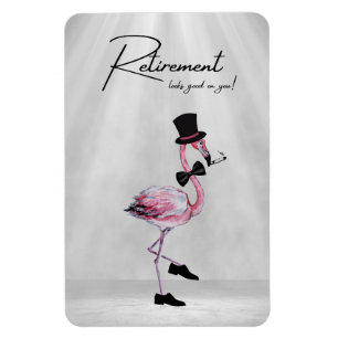 Ímã A aposentadoria parece boa em você! Dapper Pink Fl