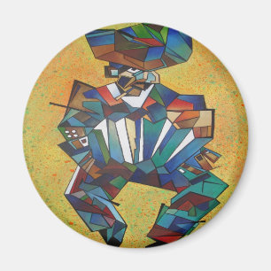 Imã A Arte do Cubismo Acordeonista