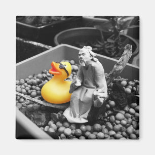 Imã "A arte ímã de borracha do pato do zen"