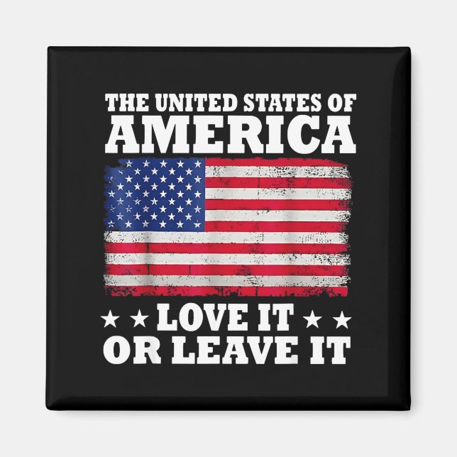 Imã A bandeira ame ou deixe dos estados unidos da amér (Frente)