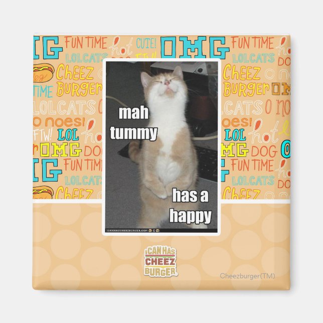 Imã A barriga da mamãe está feliz (Frente)