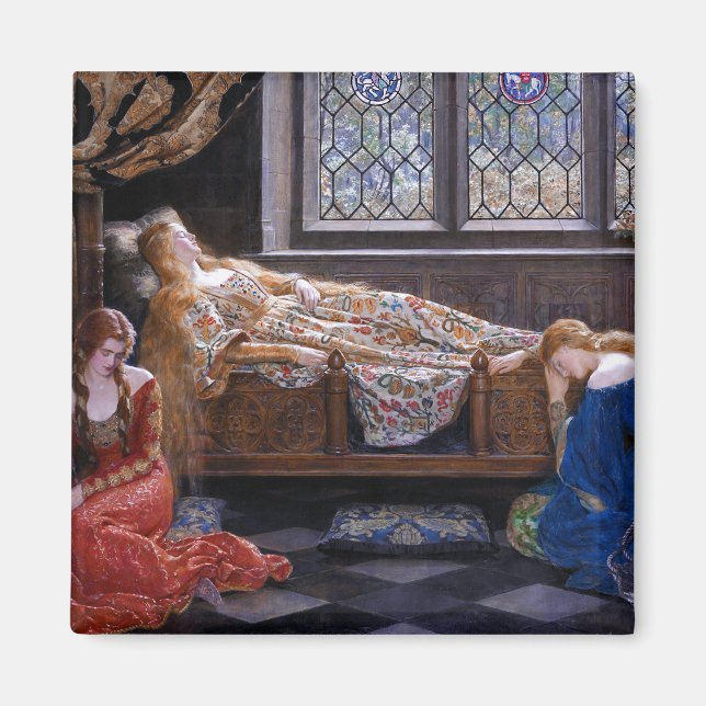 Imã A Bela Adormecida, c. 1921 por John Collier (Frente)