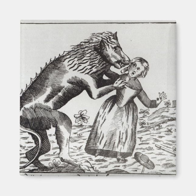 Imã A Besta de Gevaudan Atacando uma Menina (Frente)