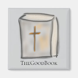 Imã A Bíblia Cristã TheGoodBook com Cruz