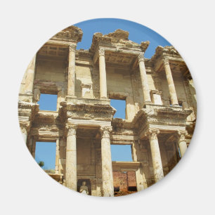 Imã A biblioteca romana de Celsus, Ephesus, Turquia
