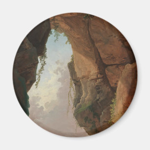 Imã A Boca de uma Caverna (1784) Hubert Robert