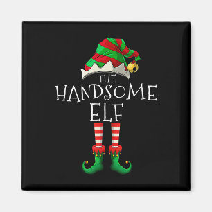 Imã A Bonita Família De Natal Elf Correspondendo Ao Xm