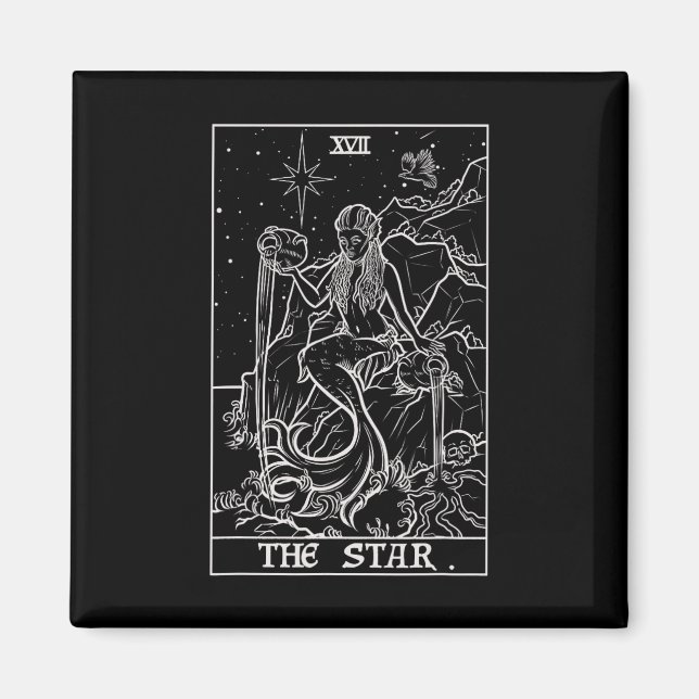 Imã A Bruxa Gótica das Estrelas do Dia das Bruxas (Frente)