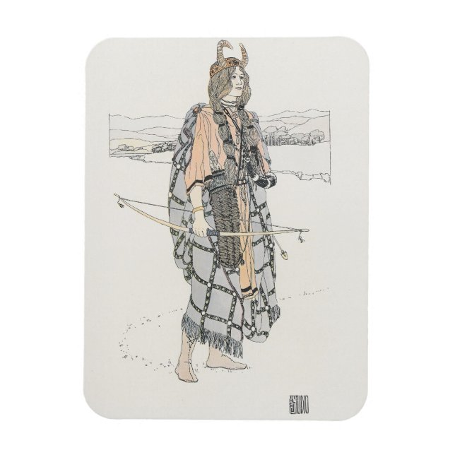 Ímã A Caçadora (por Ann Macbeth) (Vertical)