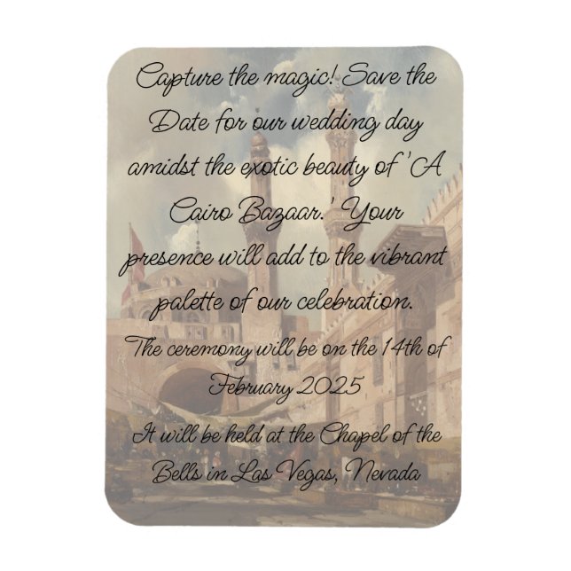 Ímã 'A Cairo Bazaar' salvar a data (Vertical)