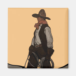 Imã A Capa da Revista The Cowboy por NC Wyeth