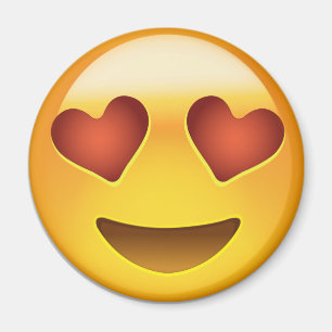 Imã A cara de sorriso com o coração dado forma Eyes