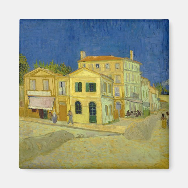 Imã A Casa Amarela (F464) Van Gogh Belas Artes (Frente)