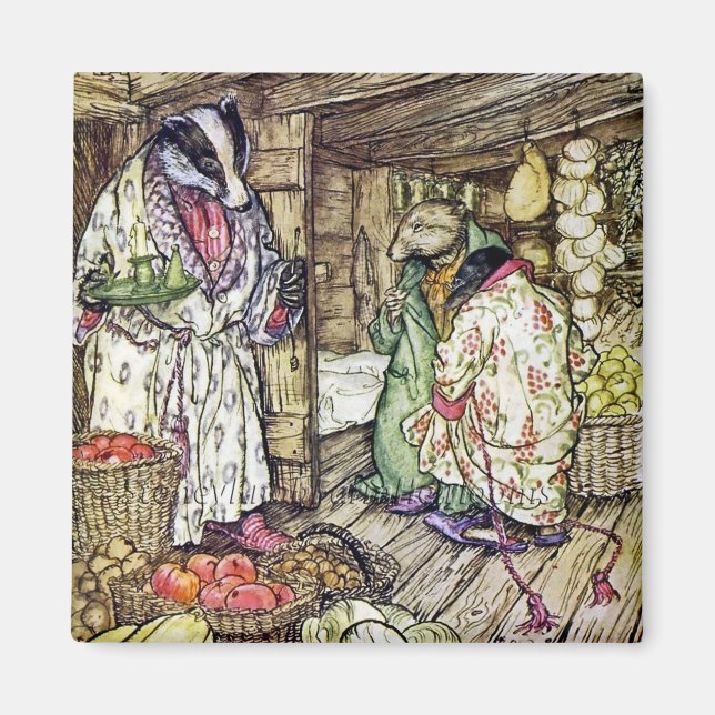 Imã “A Casa do Texugo” por Arthur Rackham (Frente)