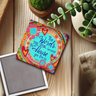 Imã "A Casa Em Que Você Vive" Magneta De Inspirividad