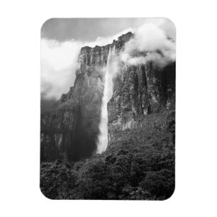 Ímã A Cataratas do Anjo em preto & no branco