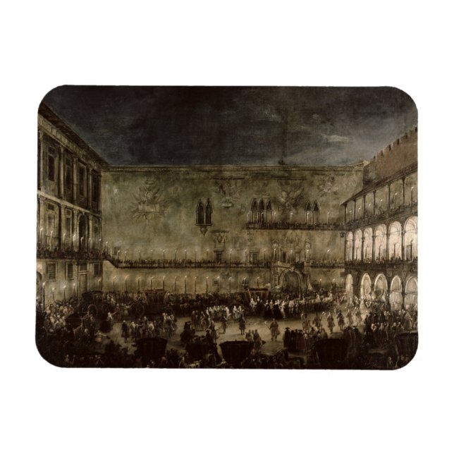 Ímã A chegada da princesa Amelia da Saxónia, num carro (Horizontal)