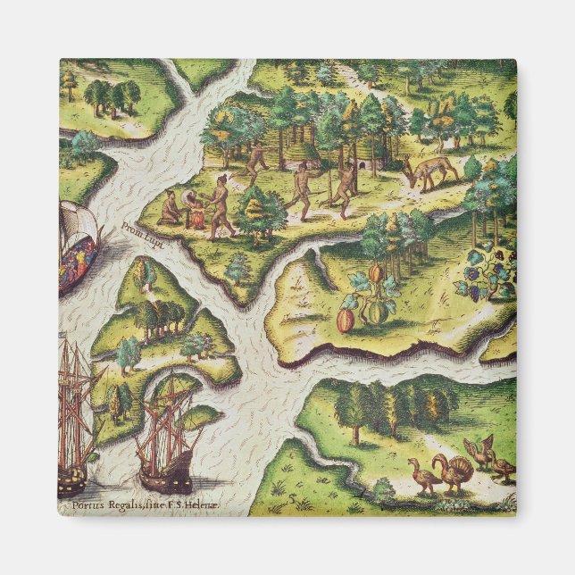 Imã A chegada francesa ao Port Royal (Frente)