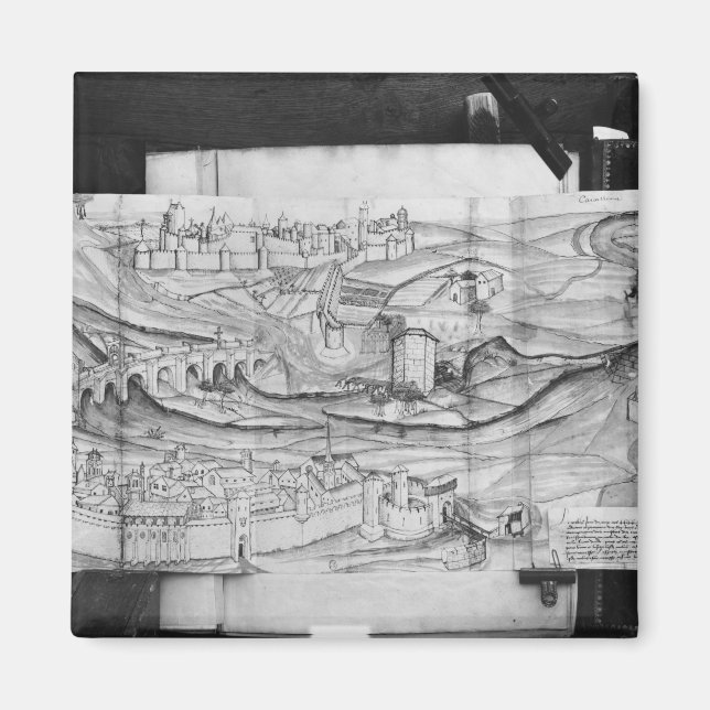 Imã A cidade e a vila de Carcassonne, 1462 (Frente)