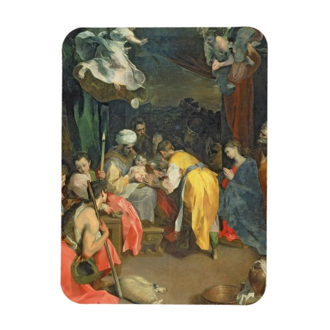 Ímã A Circuncisão do Cristo, 1590 (óleo na canvas) (Vertical)