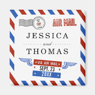 Imã A Coleção de Casamentos de Correio Aéreo Modern