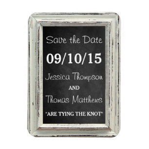 Ímã A Coleção de Casamentos Rustic White Frame & Burla