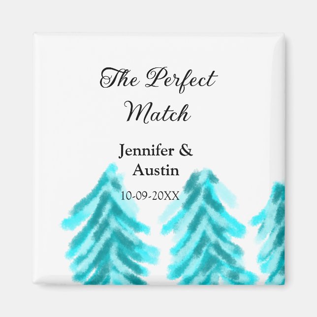 Imã A combinação perfeita do casamento do pinheiro azu (Frente)