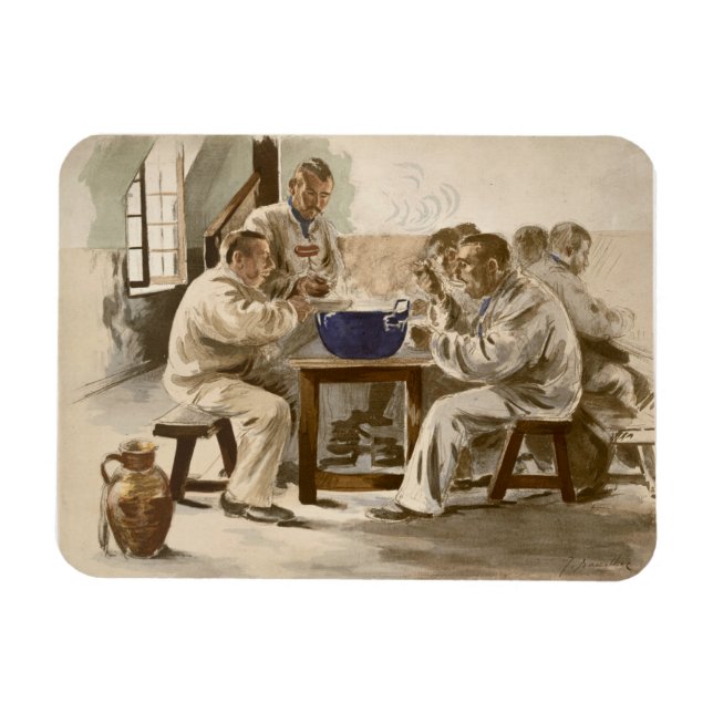 Ímã A comer sopa nos Barracks, de 'L'Estampe Moder (Horizontal)