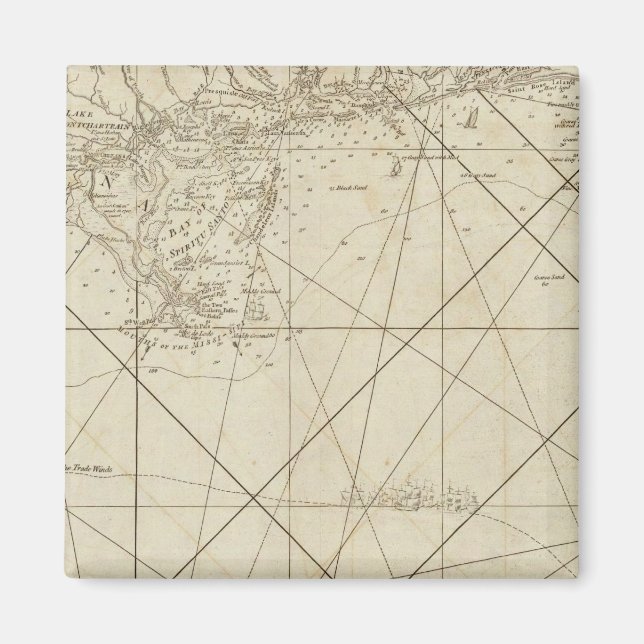 Imã A costa da Flórida Ocidental e Louisiana (Frente)