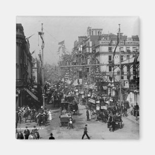 Imã A costa Londres com decorações do jubileu