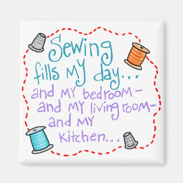 Imã A costura preenche os meus dias