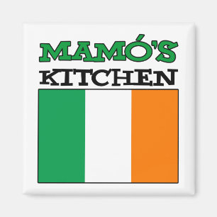 Imã A cozinha de Mamo com a bandeira de Ireland