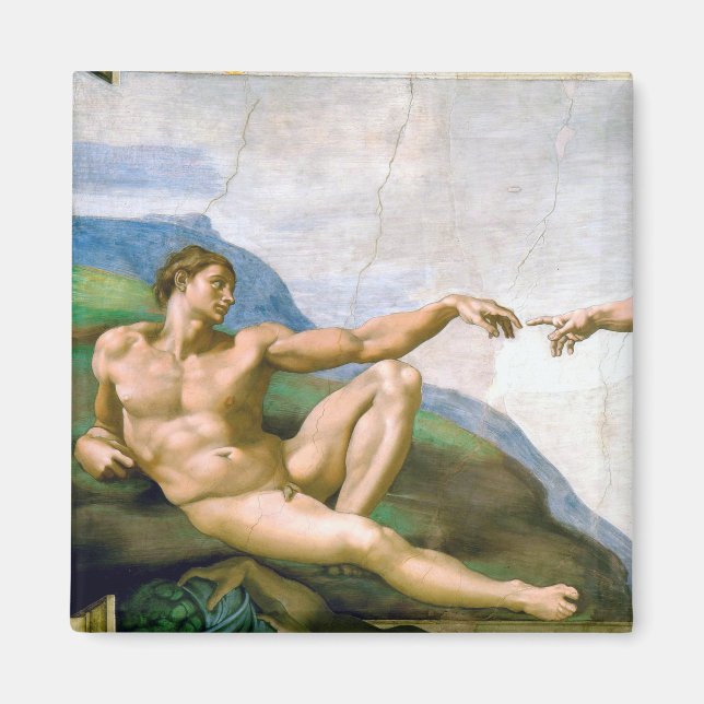 Imã A Criação de Adão, Michelangelo, 1508-1512 (Frente)