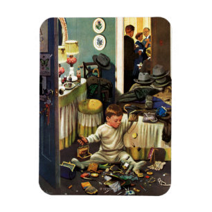 Ímã A criança esvazia bolsas