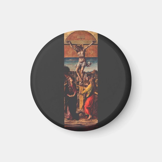 Imã A Crucificação segundo Carlo Crivelli Arte Sagrada (Frente)
