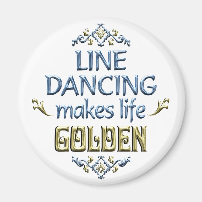 Imã A dança de linha é Ouro (Frente)