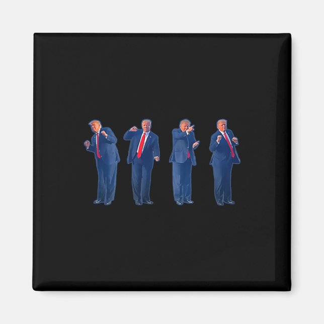 Imã A Dança Trumpty Trump Dançando 4 De Julho (Frente)