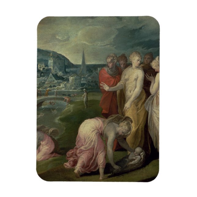 Ímã A descoberta de Moisés (óleo na canvas) (Vertical)