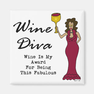 Imã A diva "vinho do vinho é meu prêmio para ser