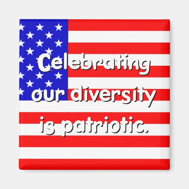 Imã A Diversidade É Um Magneto Patriótico (Frente)