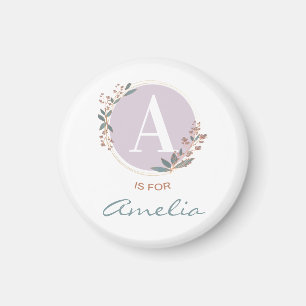 Imã A é para Amelia (ou Nome Personalizado) Baby Girl