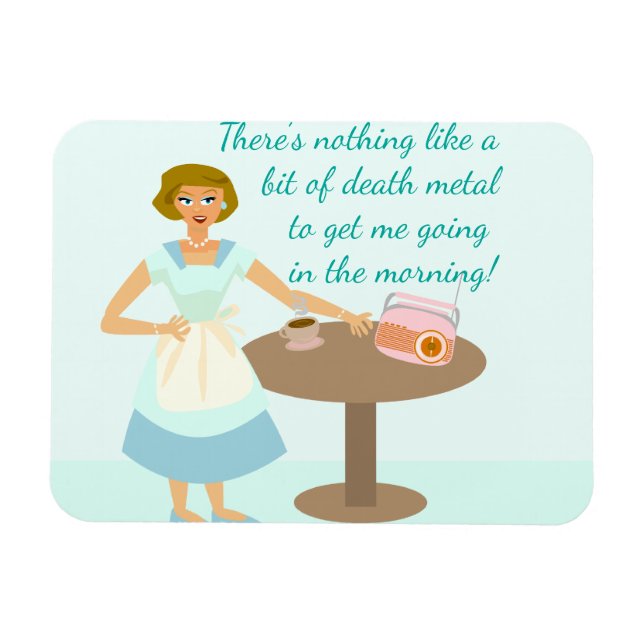 Ímã A Esposa Familiar Do Death Metal (Horizontal)